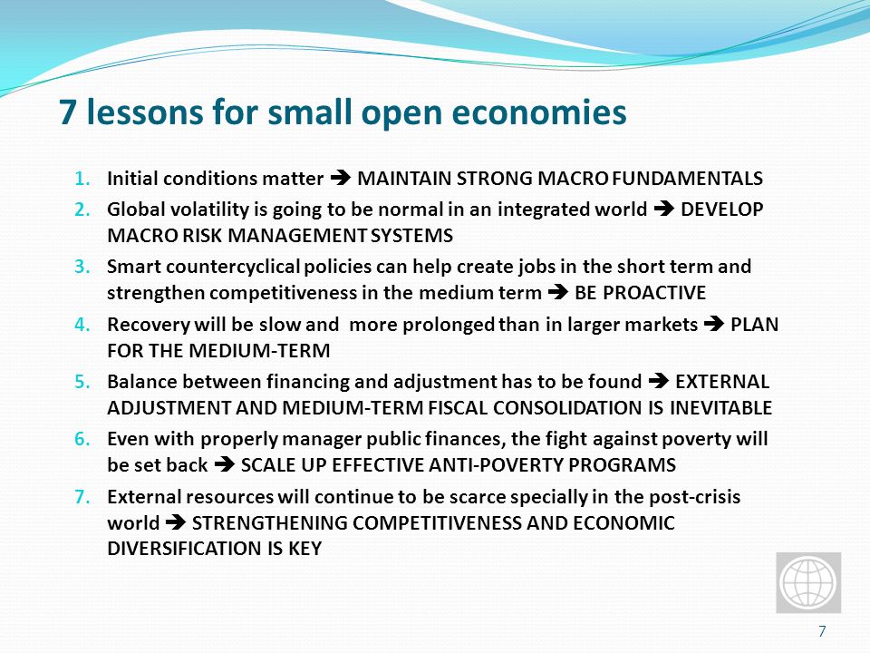 7 lessons for small open economies 1.