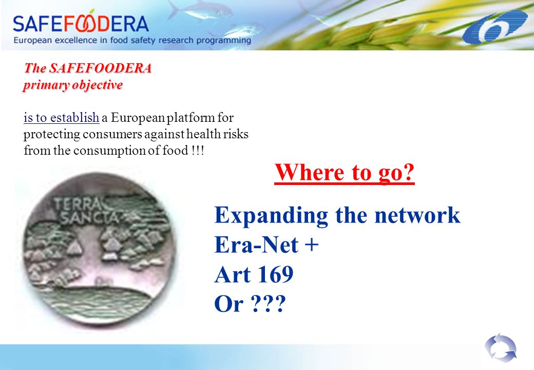 Expanding the network Era-Net + Art 169 Or . Where to go.