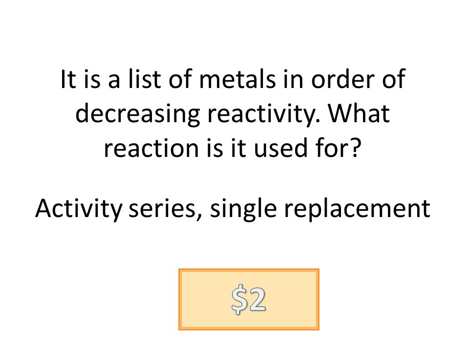 It is a list of metals in order of decreasing reactivity.