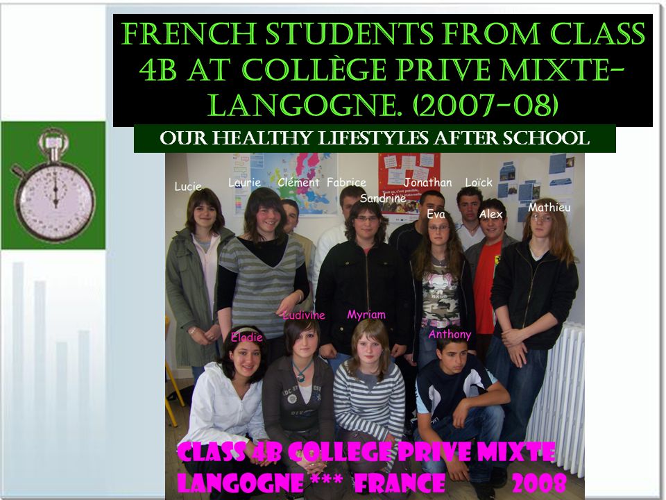 French students from class 4b at Collège Prive Mixte- langogne.