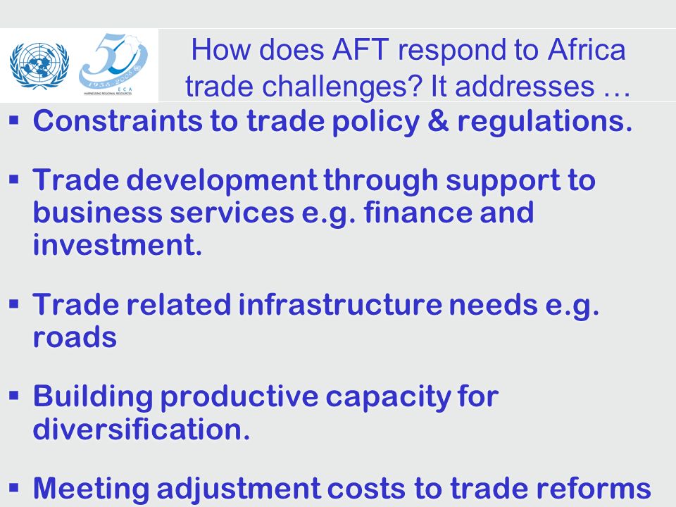 How does AFT respond to Africa trade challenges.