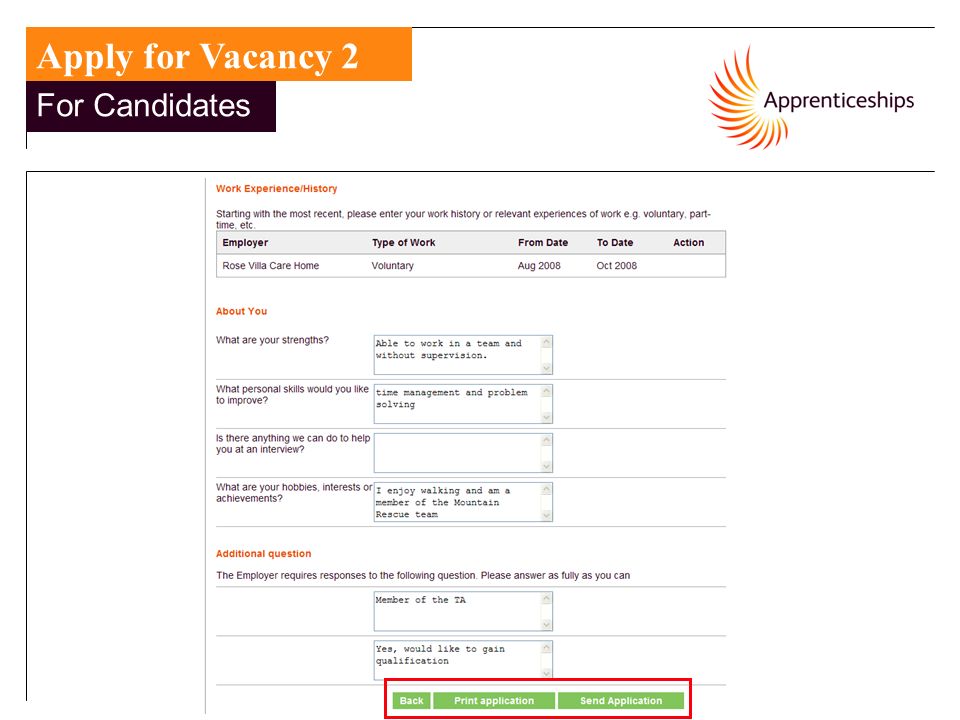 23 For Candidates Apply for Vacancy 2