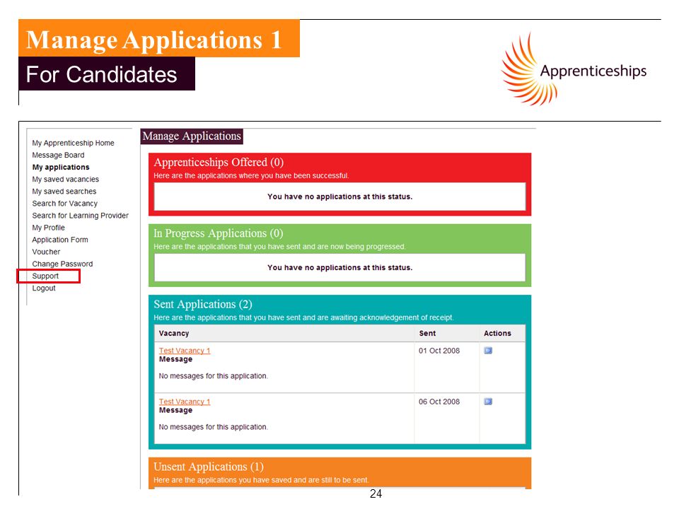 24 Manage Applications 1 For Candidates