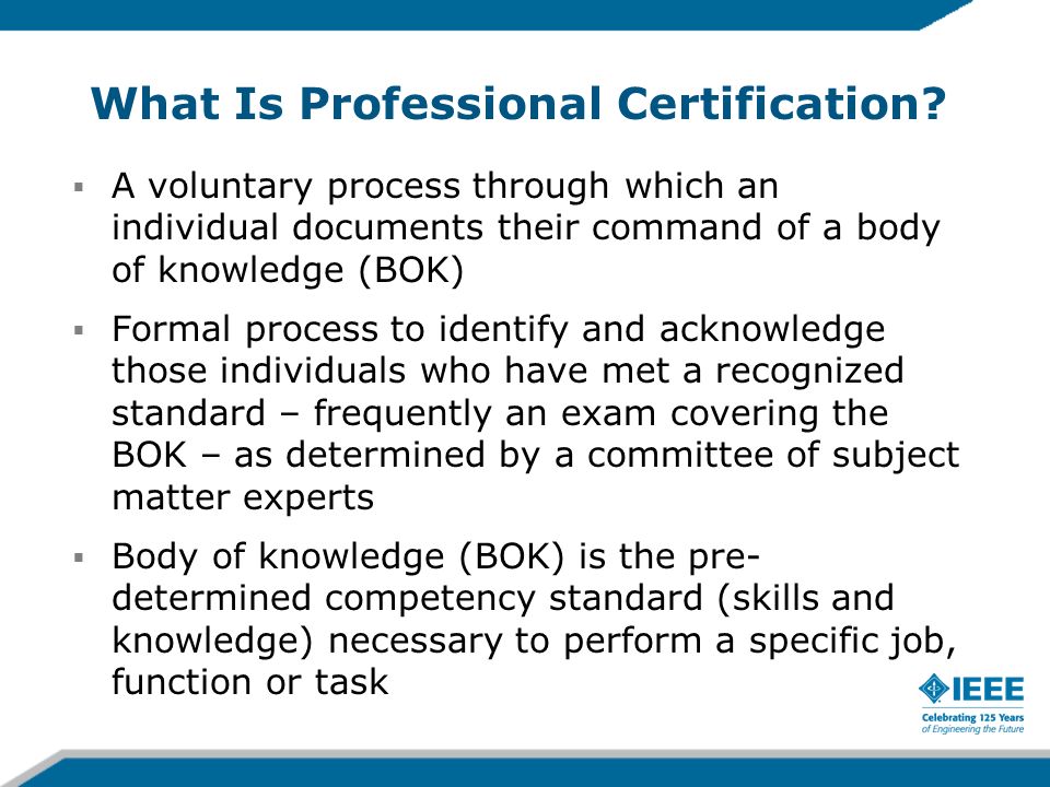 What Is Professional Certification.