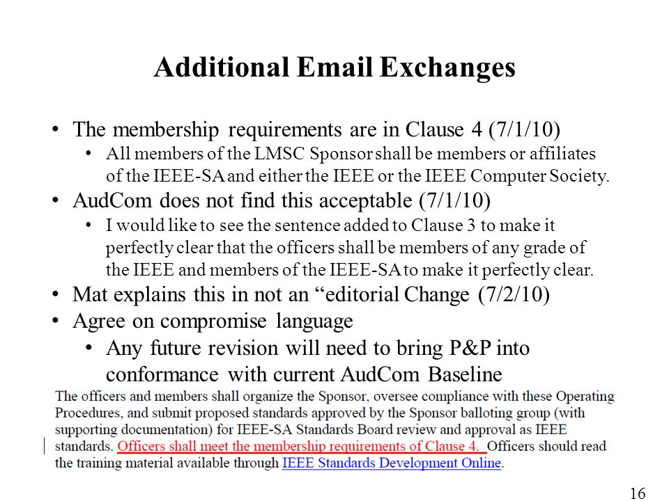 The membership requirements are in Clause 4 (7/1/10) All members of the LMSC Sponsor shall be members or affiliates of the IEEE-SA and either the IEEE or the IEEE Computer Society.
