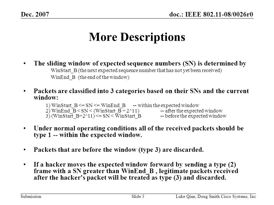 doc.: IEEE /0026r0 Submission Dec.