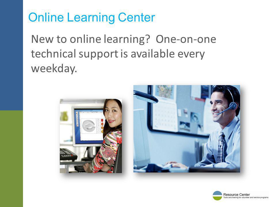 Online Learning Center New to online learning.