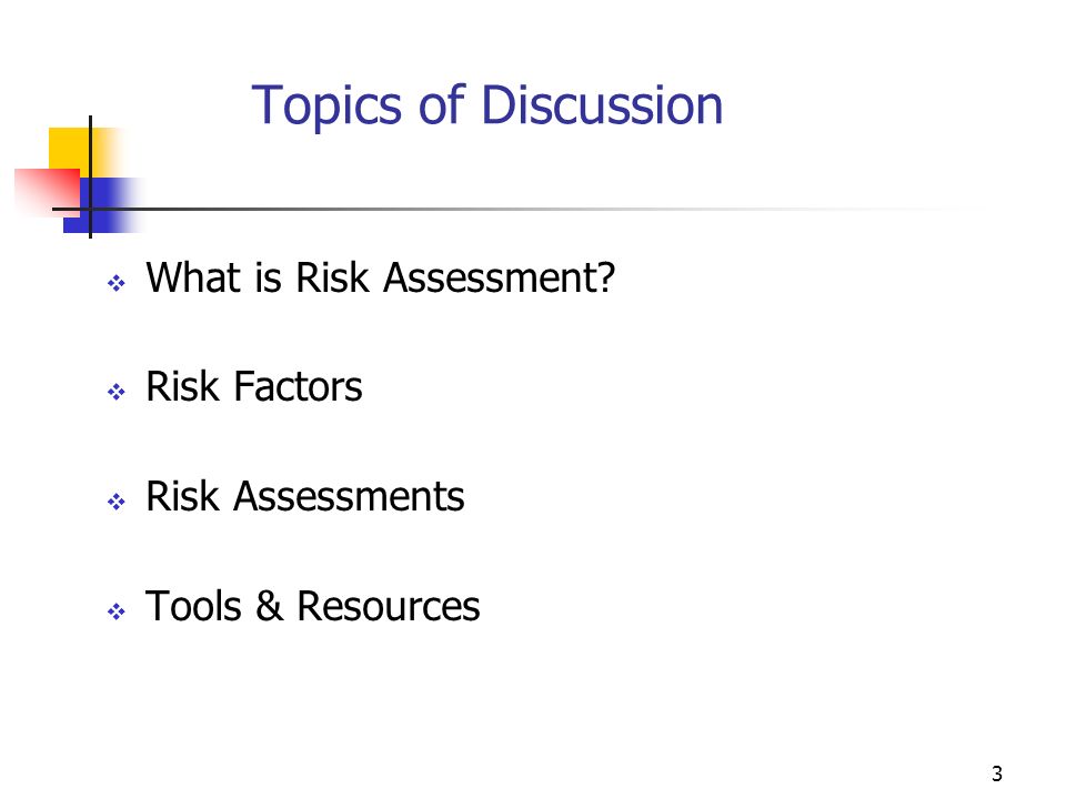 2 Session Objectives Increase participant understanding of effective financial monitoring based upon risk assessments of sub-grantees Increase participant knowledge of sub-grantees risk assessment using appropriate practices, procedures and controls Discuss and review elements of implementing risk- assessed monitoring strategies