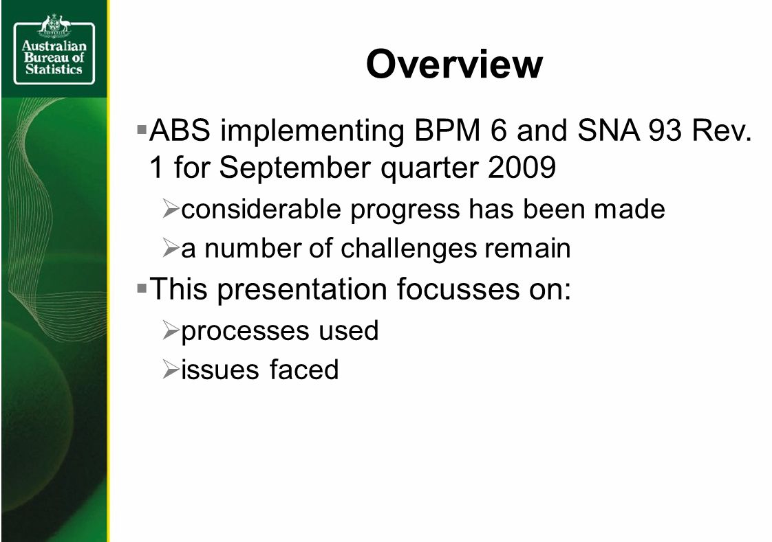 ABS implementing BPM 6 and SNA 93 Rev.