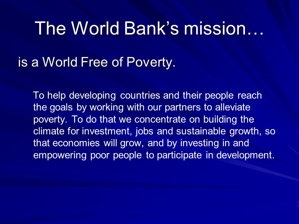 is a World Free of Poverty.