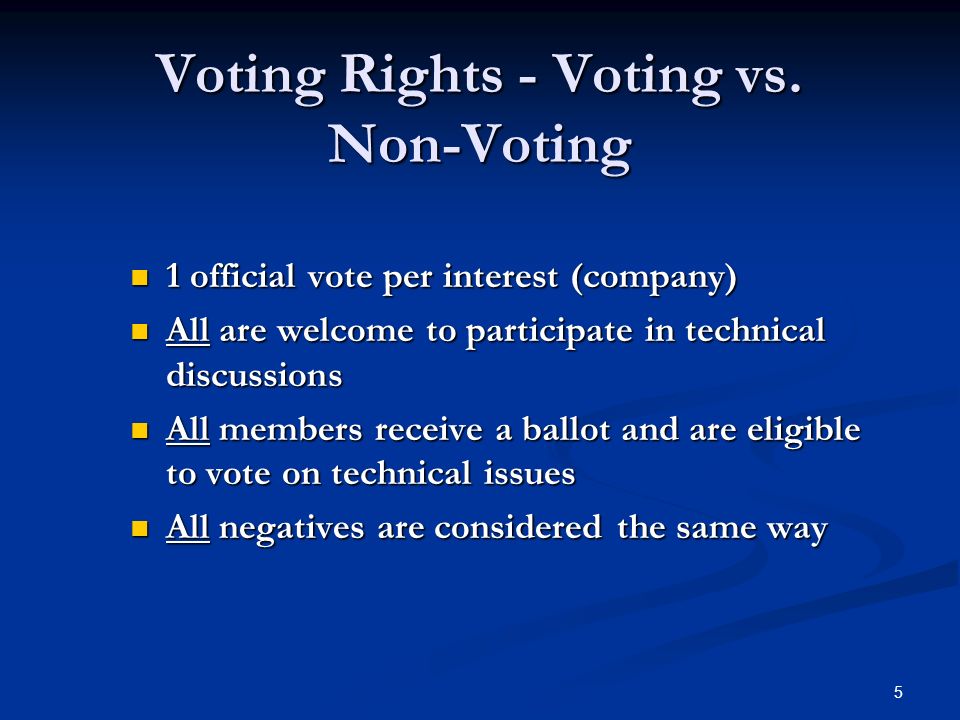 5 Voting Rights - Voting vs.