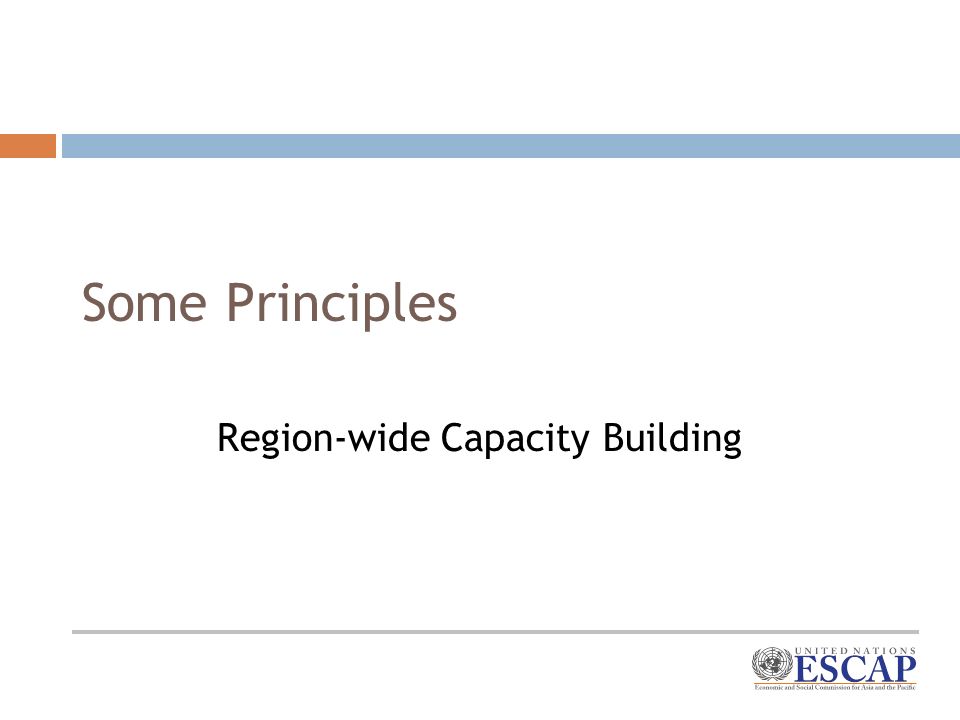 Some Principles Region-wide Capacity Building