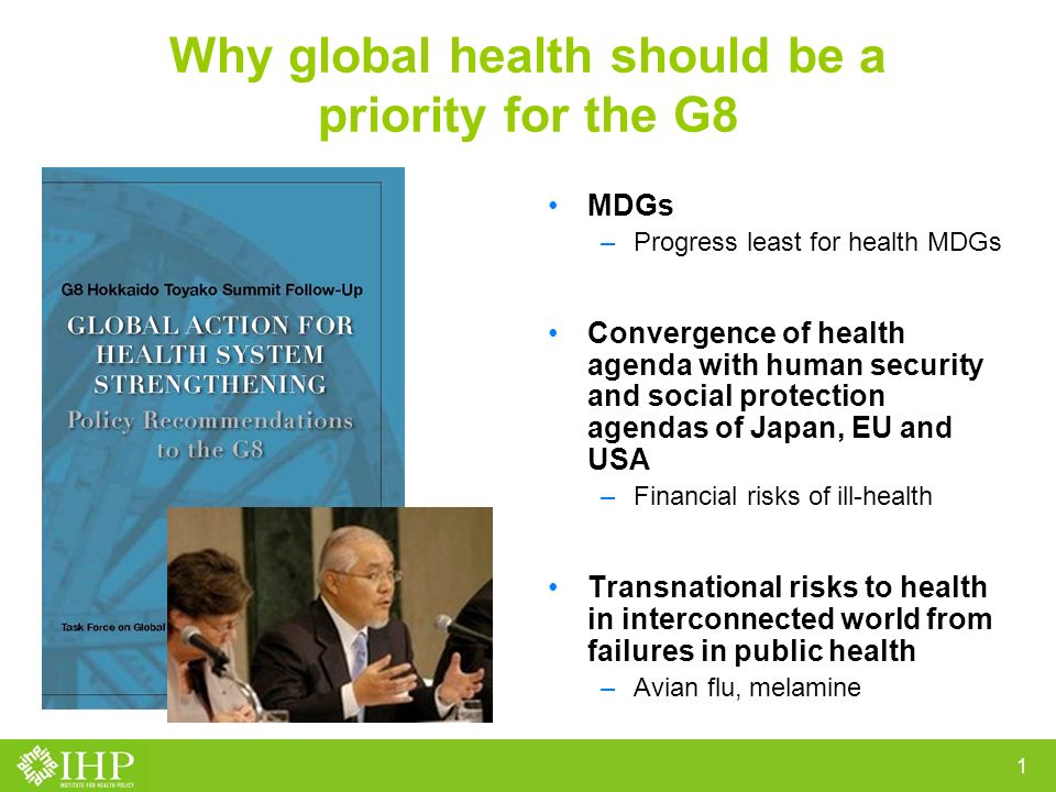 External Financing for Health Care: Takemi Working Group Recommendations to G8 Ravi P.