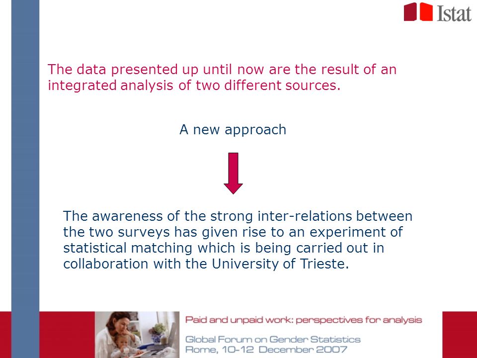 The data presented up until now are the result of an integrated analysis of two different sources.