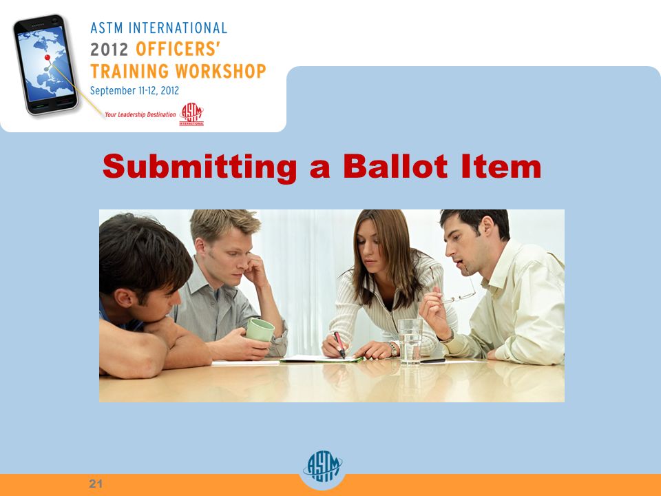 Submitting a Ballot Item 21