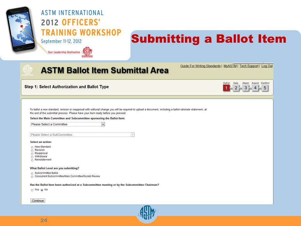 Submitting a Ballot Item 24