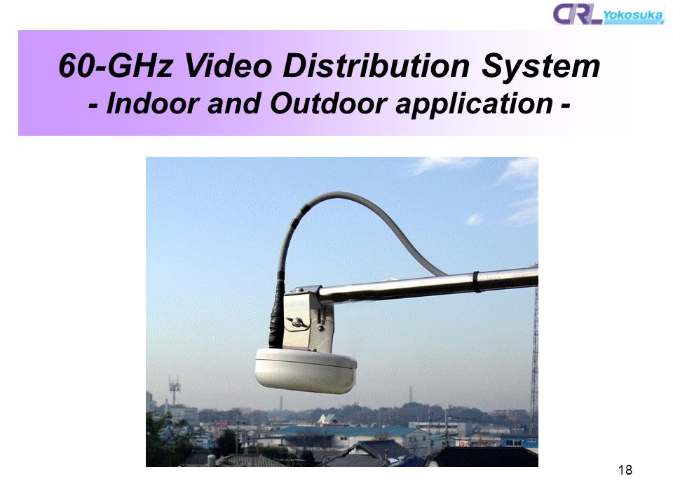 18 60-GHz Video Distribution System - Indoor and Outdoor application -