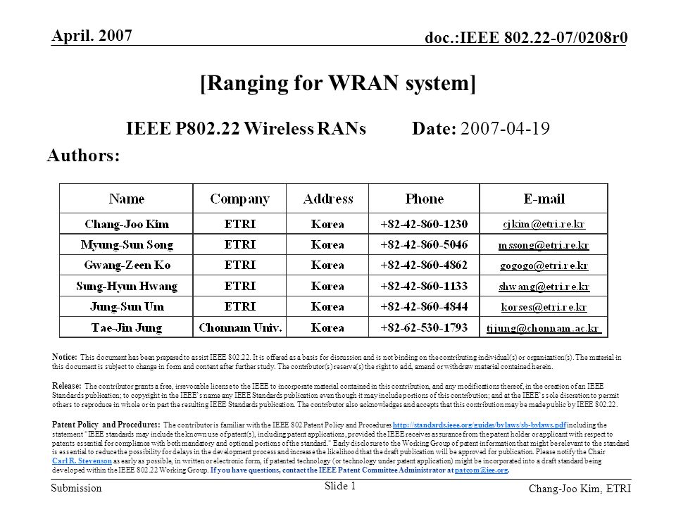 Submission doc.:IEEE /0208r0 April.