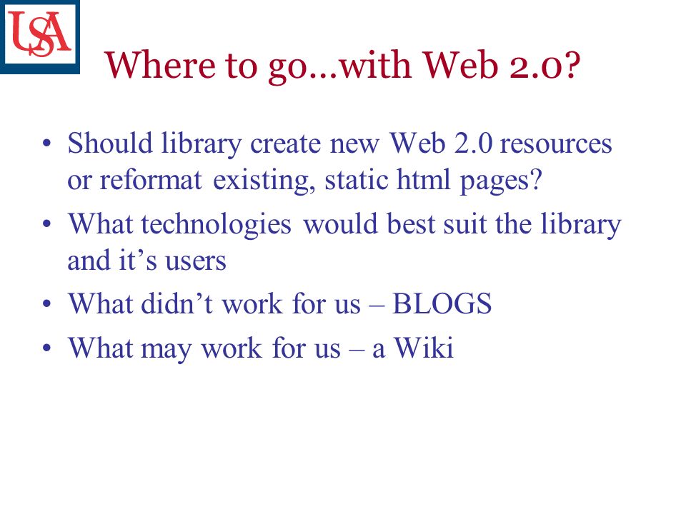 Where to go…with Web 2.0.