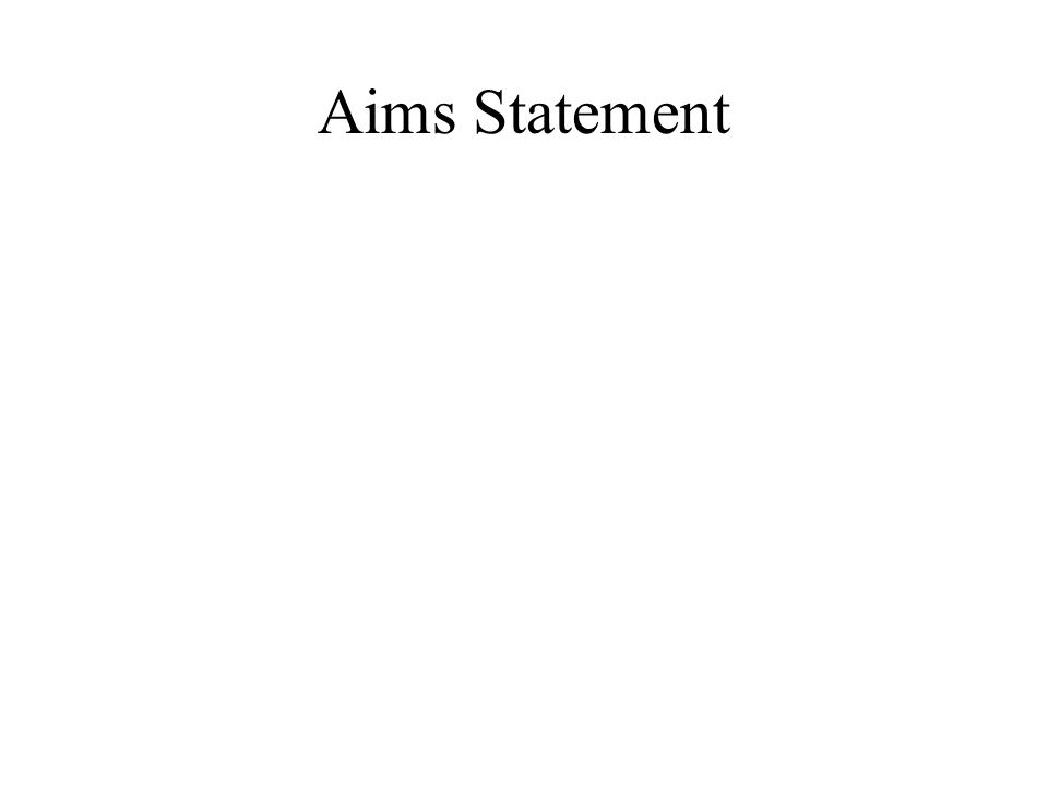 Aims Statement