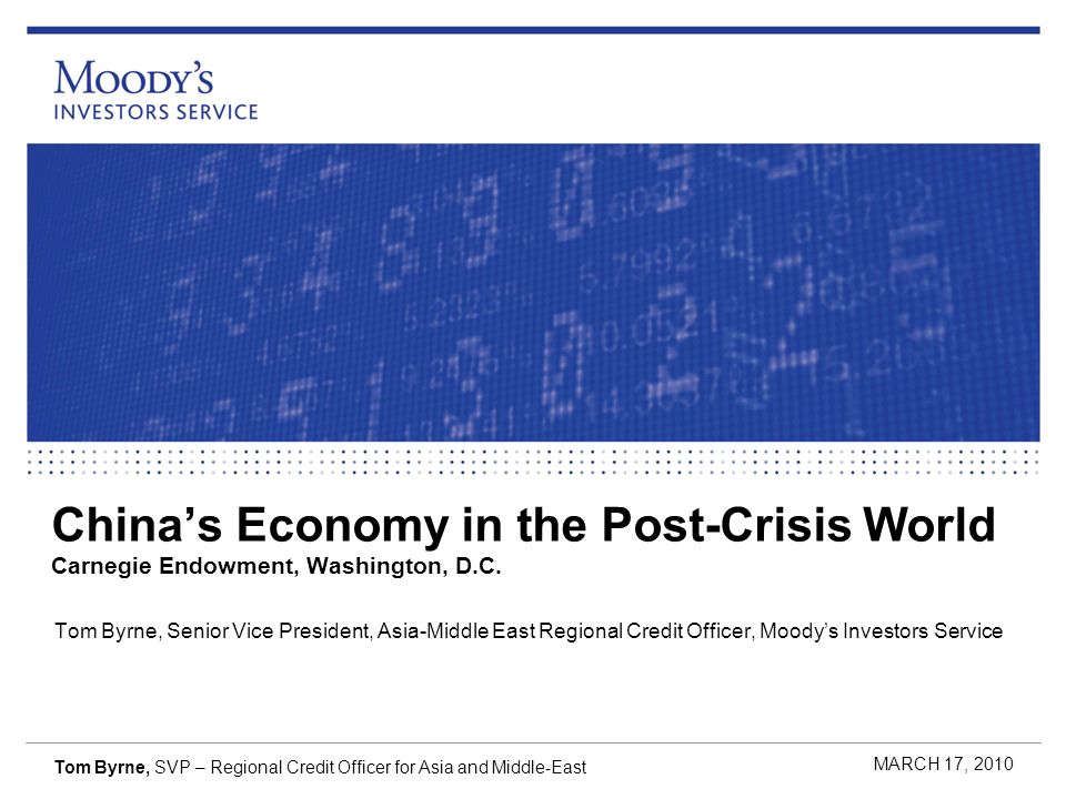 Chinas Economy in the Post-Crisis World Carnegie Endowment, Washington, D.C.