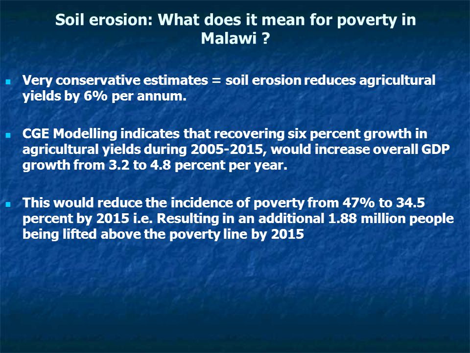 Soil erosion: What does it mean for poverty in Malawi .
