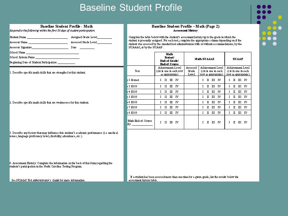 Baseline Student Profile