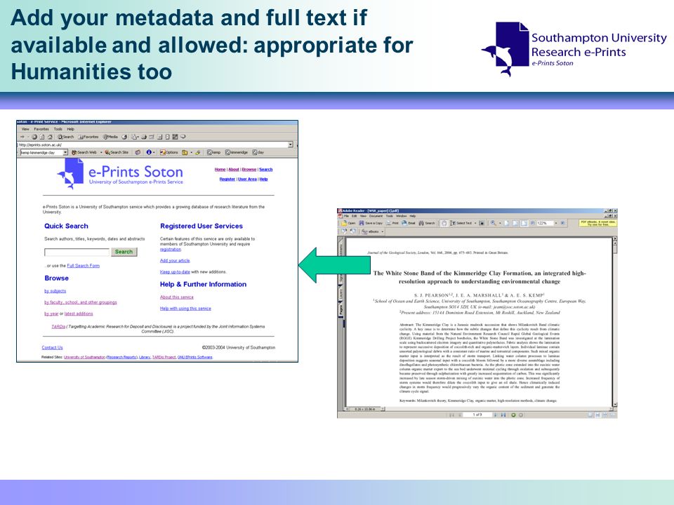 Add your metadata and full text if available and allowed: appropriate for Humanities too