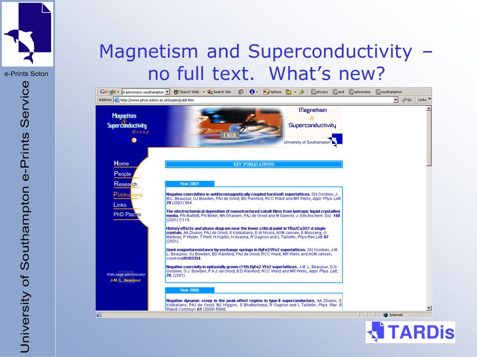Magnetism and Superconductivity – no full text. Whats new