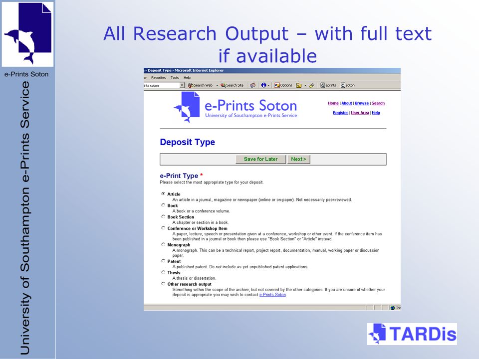 All Research Output – with full text if available
