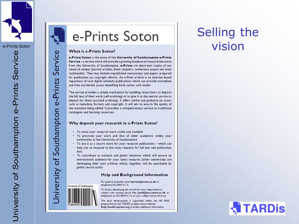 Selling the vision