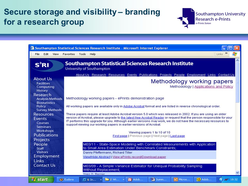 Secure storage and visibility – branding for a research group
