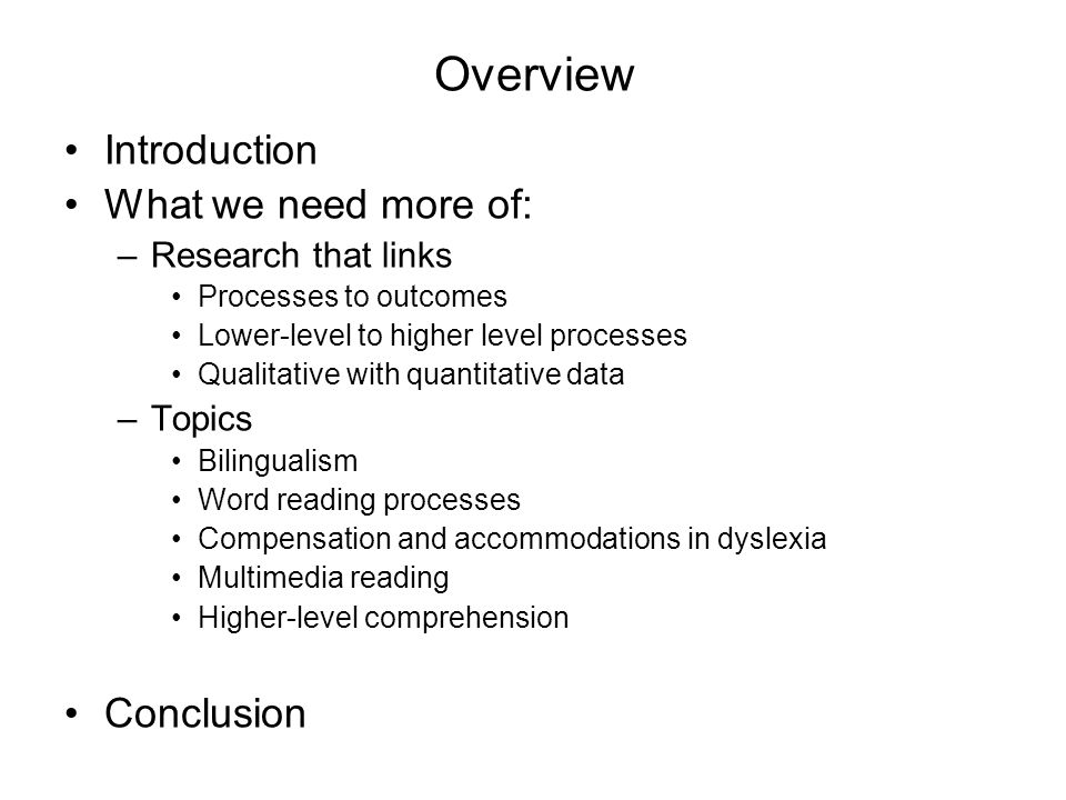 dyslexia research topics