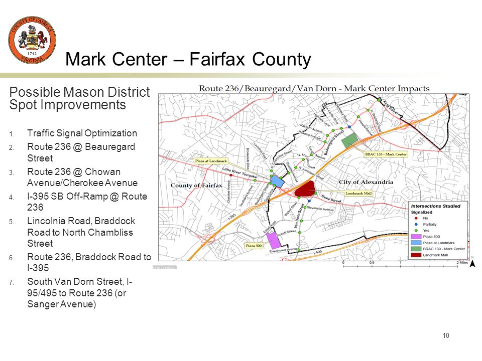 10 Mark Center – Fairfax County Possible Mason District Spot Improvements 1.