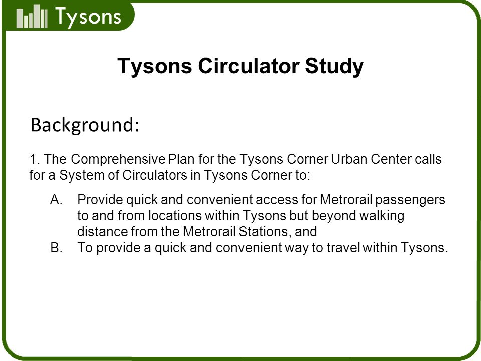 Tysons Tysons Circulator Study 1.