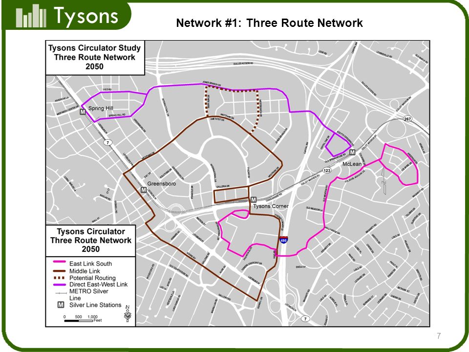 Tysons 7 Network #1: Three Route Network