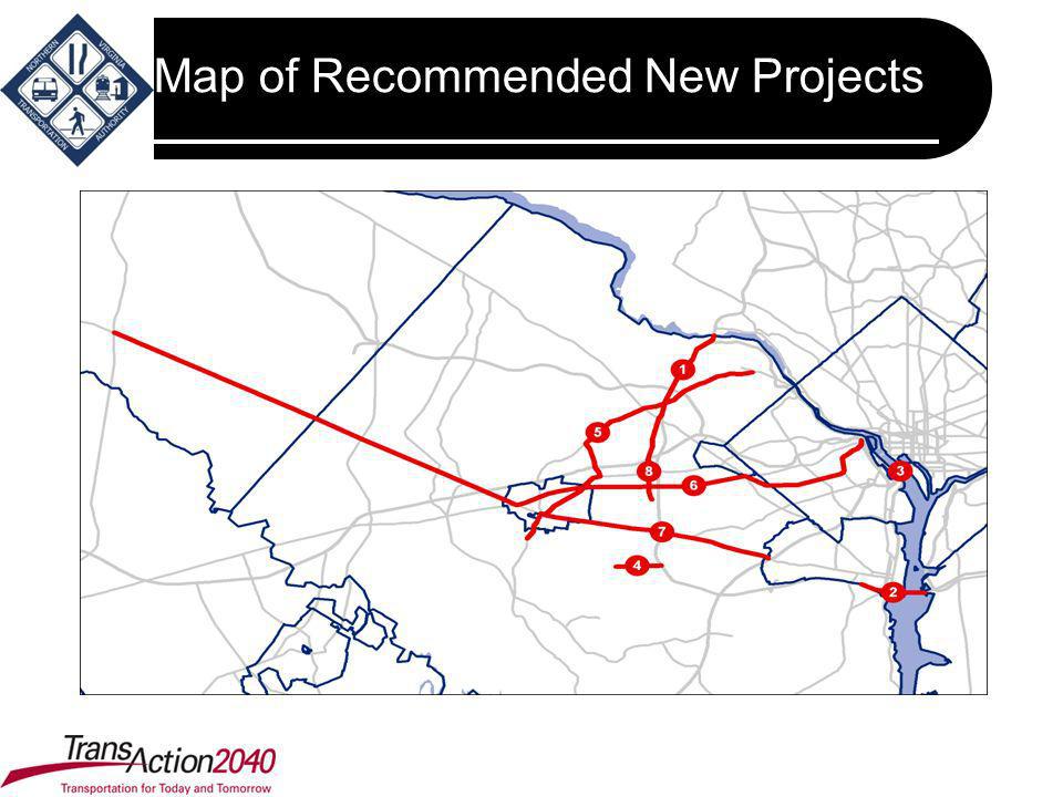 Map of Recommended New Projects