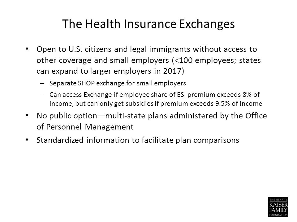The Health Insurance Exchanges Open to U.S.