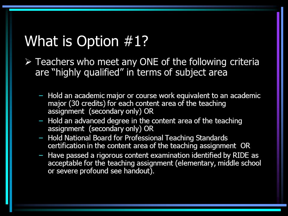How do teachers document that they are highly qualified .