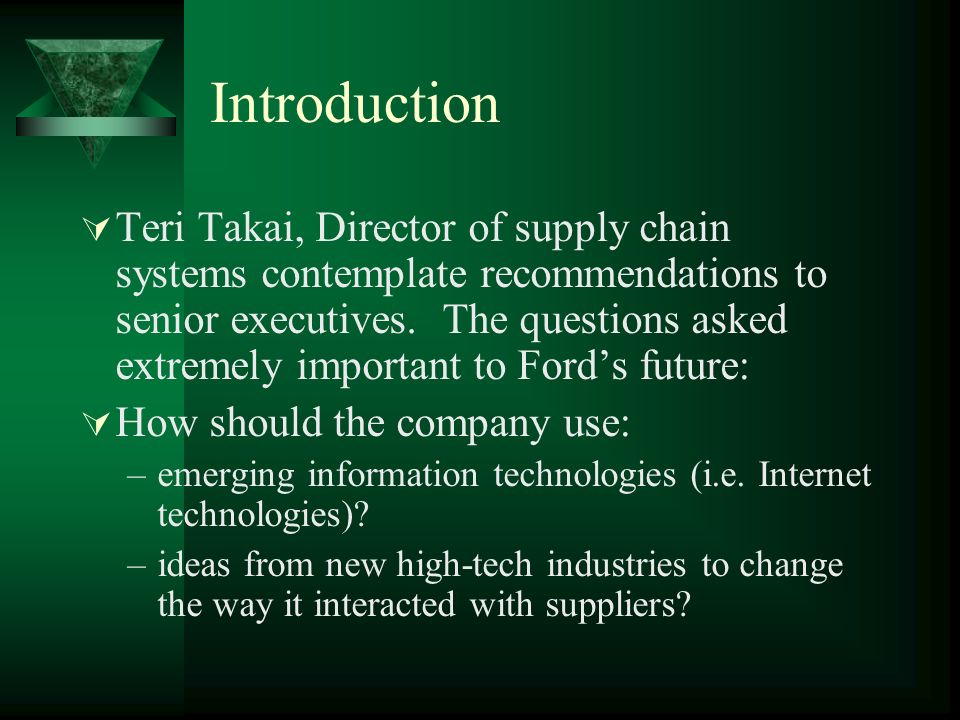 Chain company ford motor strategy supply #4