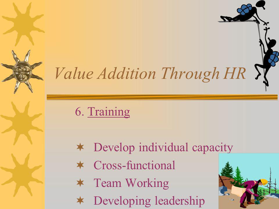 Value Addition Through HR 6.