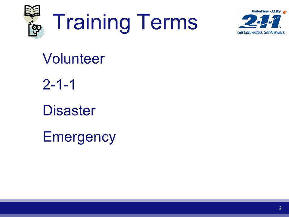 2 Training Terms Volunteer Disaster Emergency