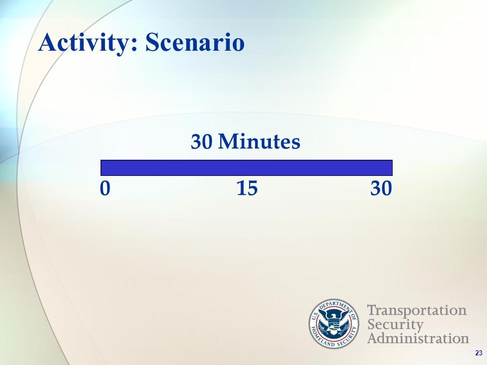 Activity: Scenario 0 30 Minutes