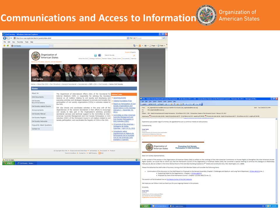 Communications and Access to Information