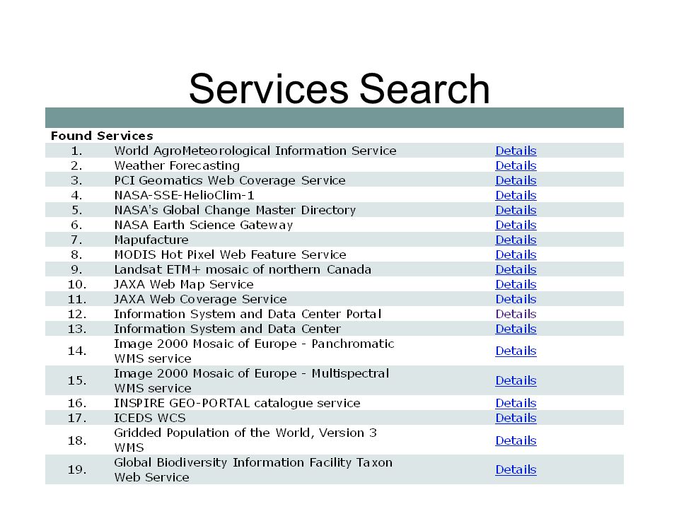 11 Services Search