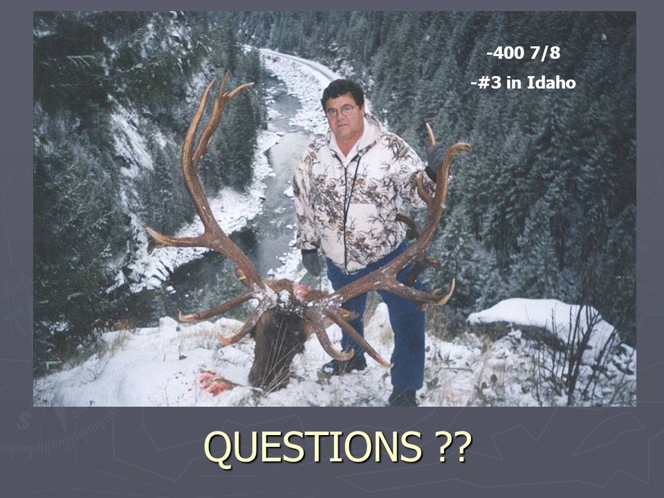 QUESTIONS /8 -#3 in Idaho