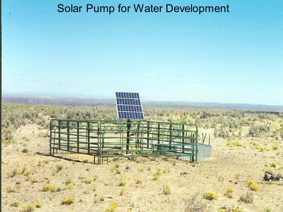 Solar Pump for Water Development