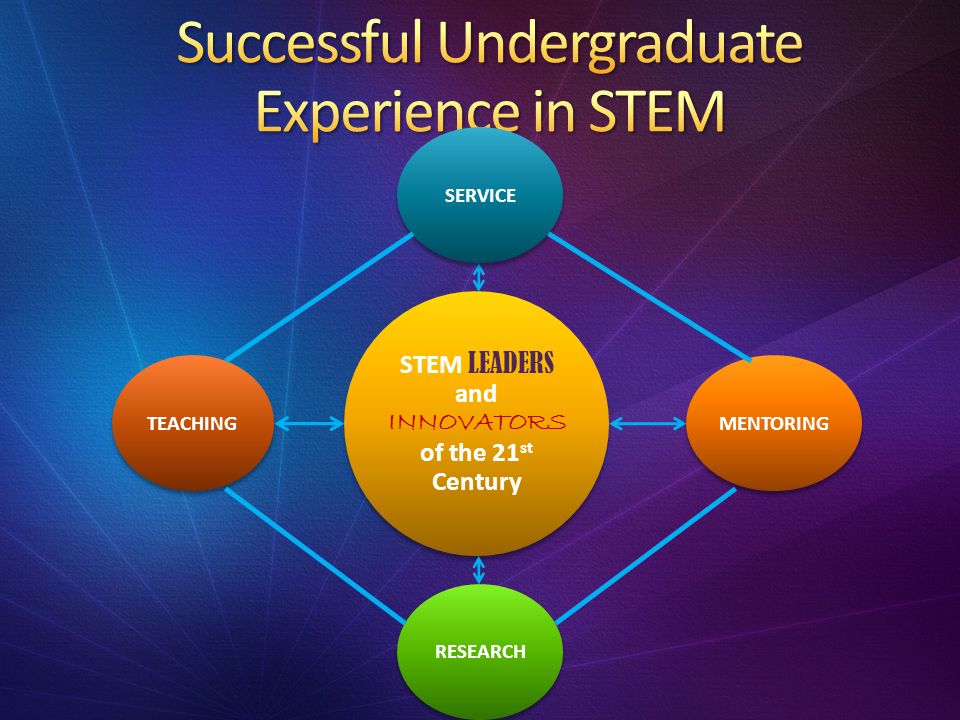 STEM LEADERS and INNOVATORS of the 21 st Century SERVICETEACHINGRESEARCHMENTORING