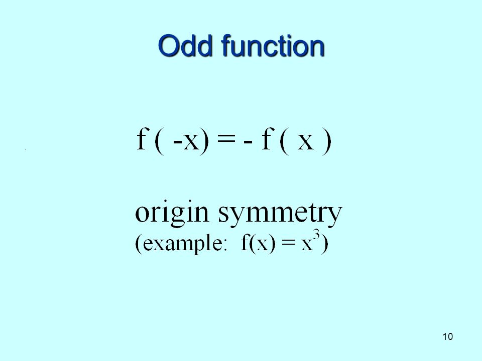 10 Odd function
