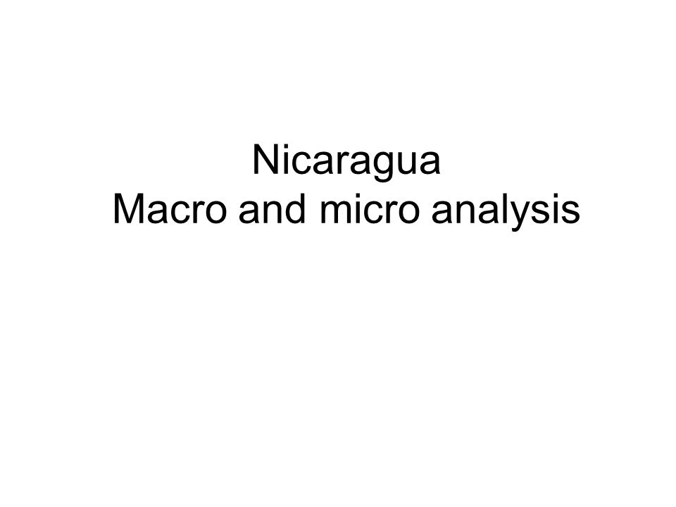 Nicaragua Macro and micro analysis